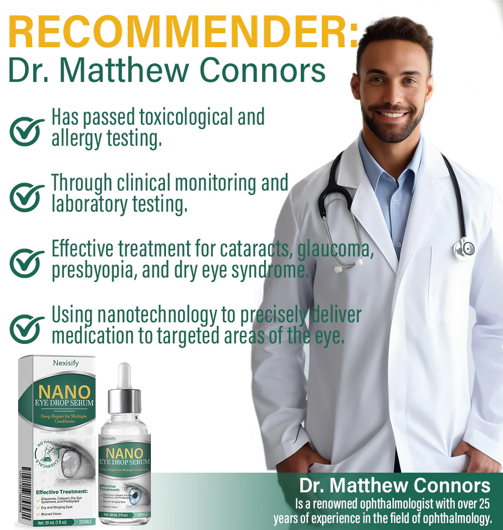 Nexisify® Nano Eye Drops Serum ✅FDA Approved(Suitable for presbyopia, dry eye syndrome, glaucoma, and cataracts) ☘️☘️