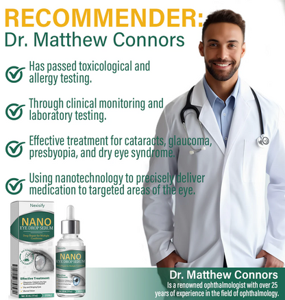 Nexisify® Nano Eye Drops Serum ✅FDA Approved(Suitable for presbyopia, dry eye syndrome, glaucoma, and cataracts) ☘️☘️