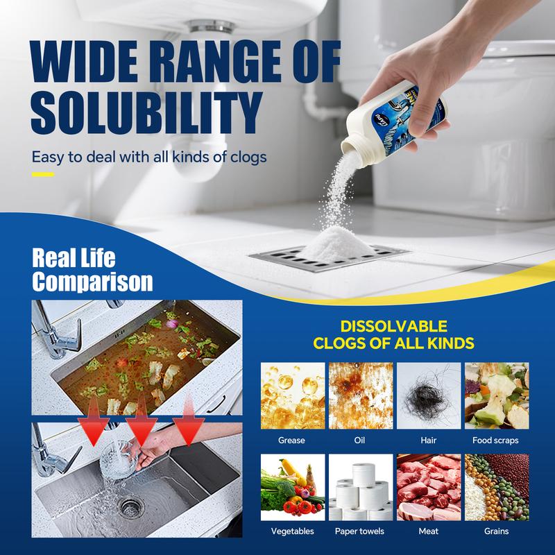 💦Last Day 49% OFF - Liapu Powerful Pipe Dredging Agent for Kitchen and Toilet Pipelines - Dissolves 200+ Blockages and Kills 99% of Bacteria