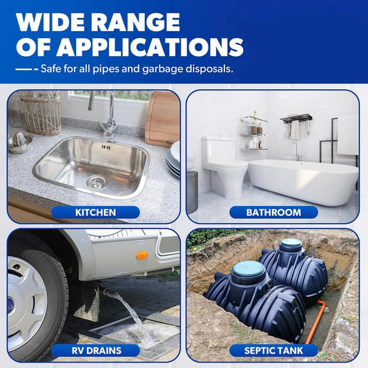 💦Last Day 49% OFF - Liapu Powerful Pipe Dredging Agent for Kitchen and Toilet Pipelines - Dissolves 200+ Blockages and Kills 99% of Bacteria