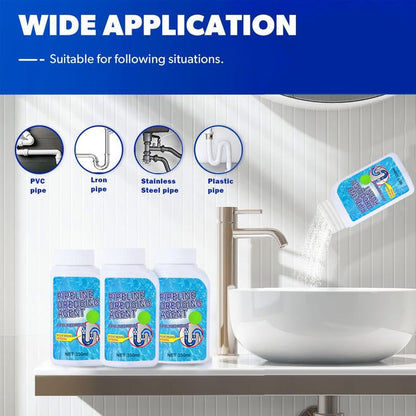 💦Last Day 49% OFF - Liapu Powerful Pipe Dredging Agent for Kitchen and Toilet Pipelines - Dissolves 200+ Blockages and Kills 99% of Bacteria